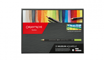 20 Coloured Pencils, Landscape, Expert Museum Aquarelle * Caran d'Ache