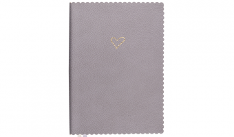 NEW 11. Journal, Taupe, heart * Artebene