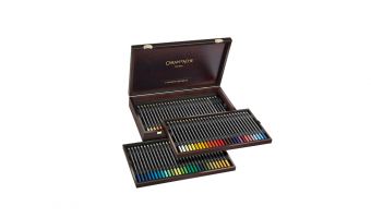 76 Coloured Pencils, Wooden Box, Expert Museum Aquarelle * Caran d'Ache