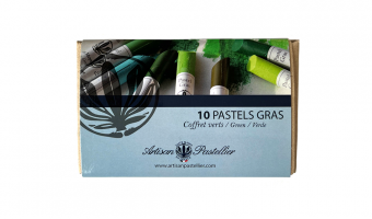 10 Oliepastels Kleurtoon Groen * Artisan Pastellier