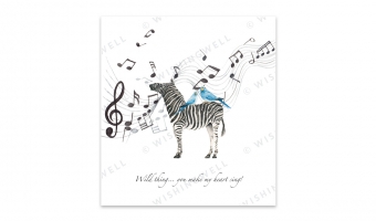 51. Zebra heart sing * Wishingwell gift card