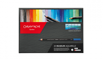 20 Aquarelle Pencils, Marine, Expert Museum Aquarelle * Caran d'Ache