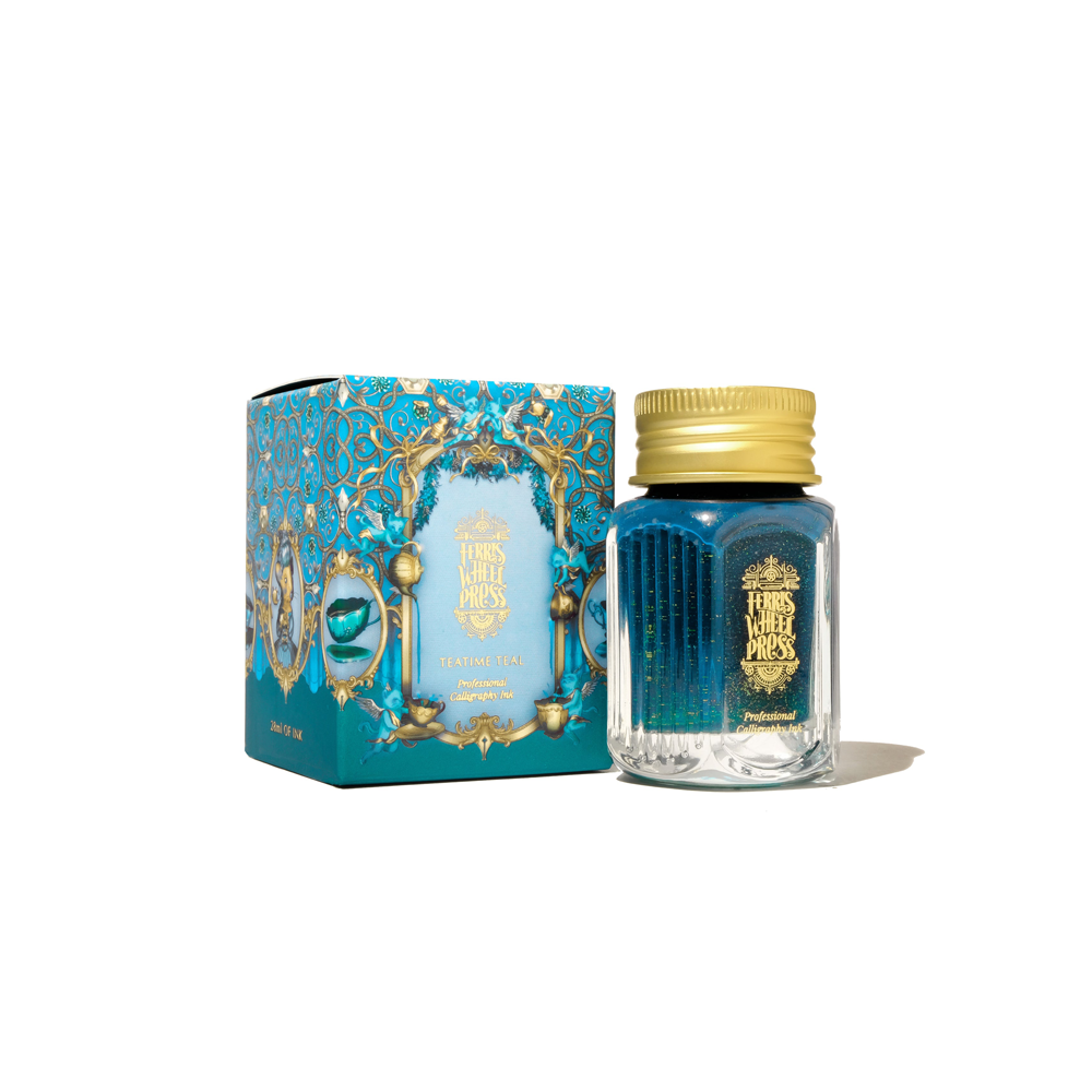 Teatime teal, kalligrafie inkt 28ml * Ferris Wheel Press