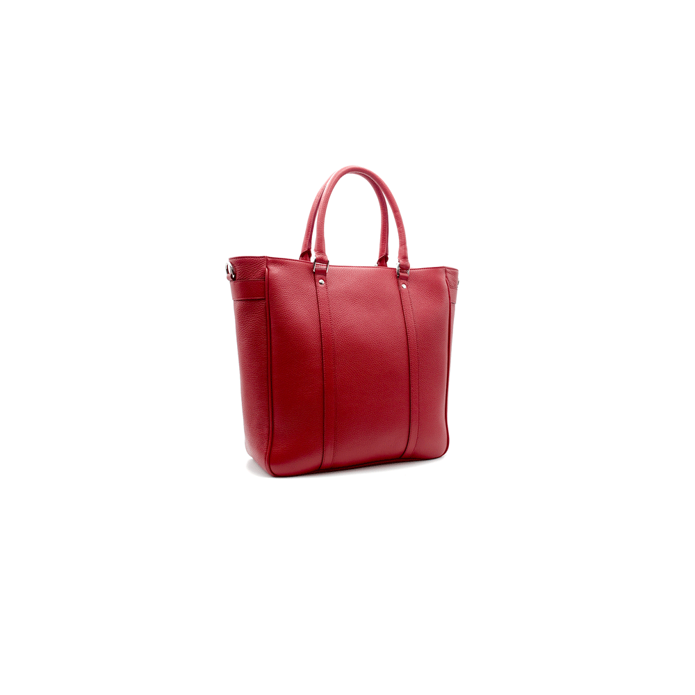 14.01 Shopper vertical red leather * 20S Design